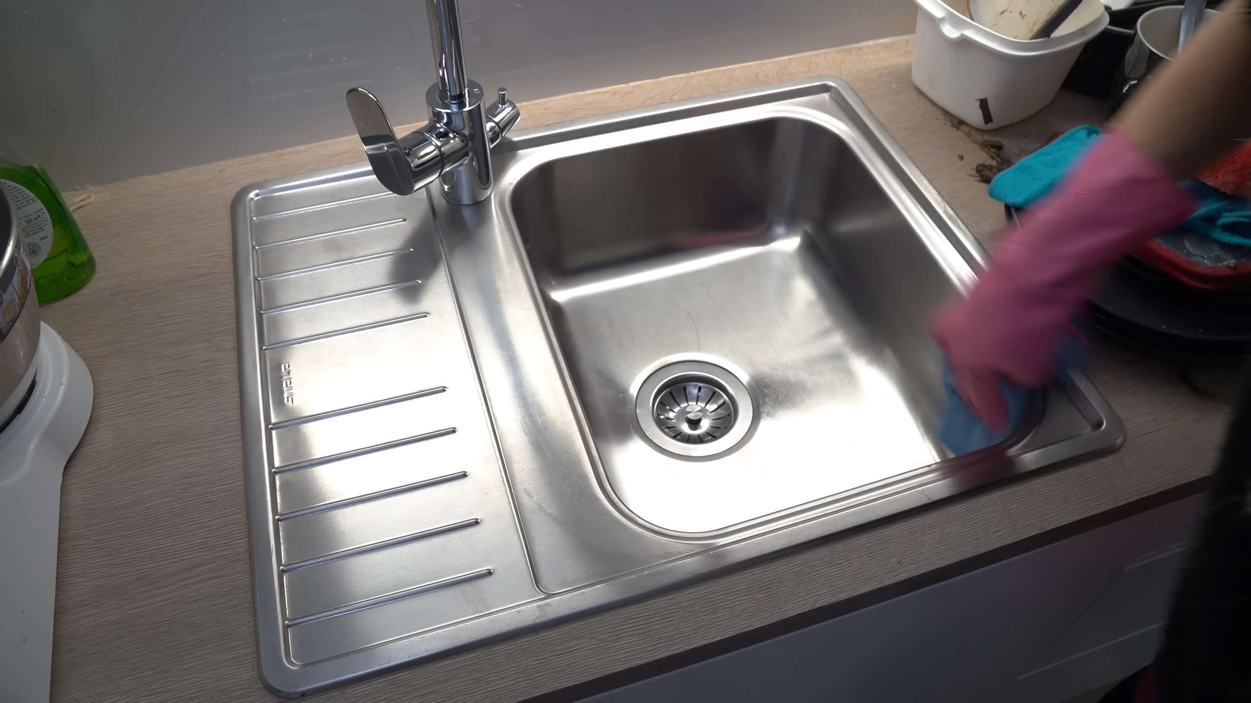 Spülbecken reinigen Ecover Spülmittel