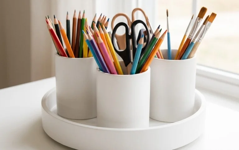 Build a DIY Desk Supplies Lazy Susan - Build Basic