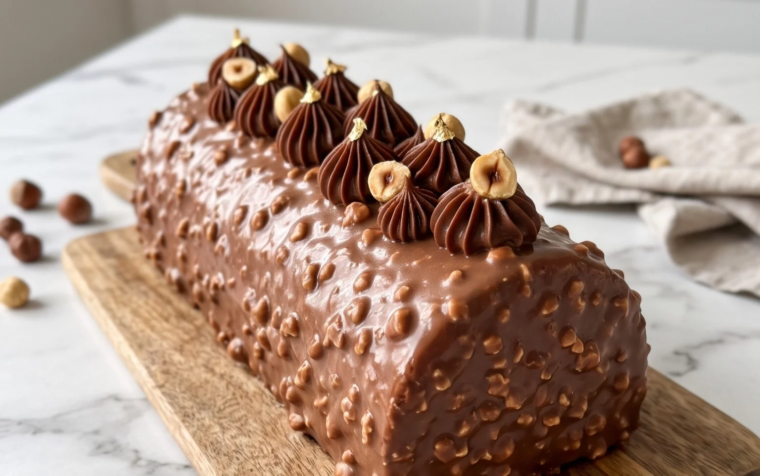 Bûche Noisette Ferrero Rocher : Recette Facile