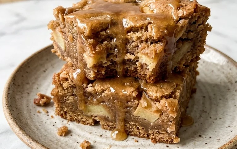 Maple Glazed Apple Blondies