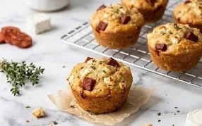 Muffins au beef chorizo et chèvre