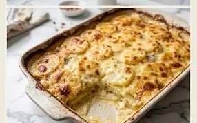 Dad’s Creamy & Cheesy Au Gratin Potatoes
